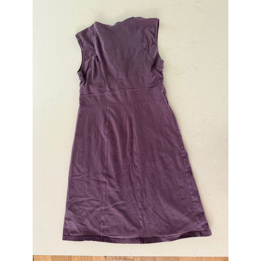 Athleta Womens Purple Organic Cotton Square Neck Sleeveless A-Line Dress Size M - Picture 8 of 8
